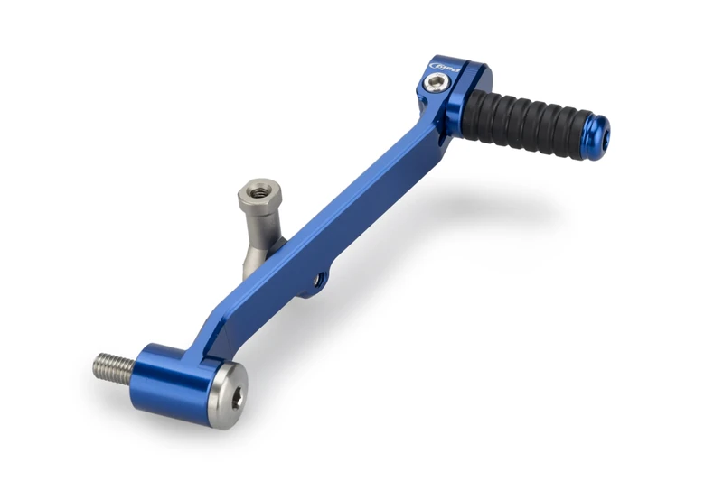 Puig 22123A Gear Lever, made of CNC-machined aluminum with radially adjustable tip for enhanced ergonomics, Blue