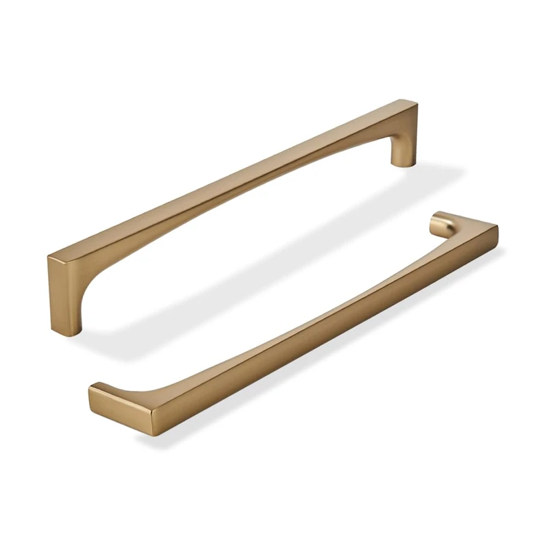 khtumeware 10 Pack Solid Handles 10-Inch(256mm) Champagne Bronze Cabinet Pulls,Heavy Duty Honey Bronze Handles Cupboards, Drawers and Bathroom Hardware