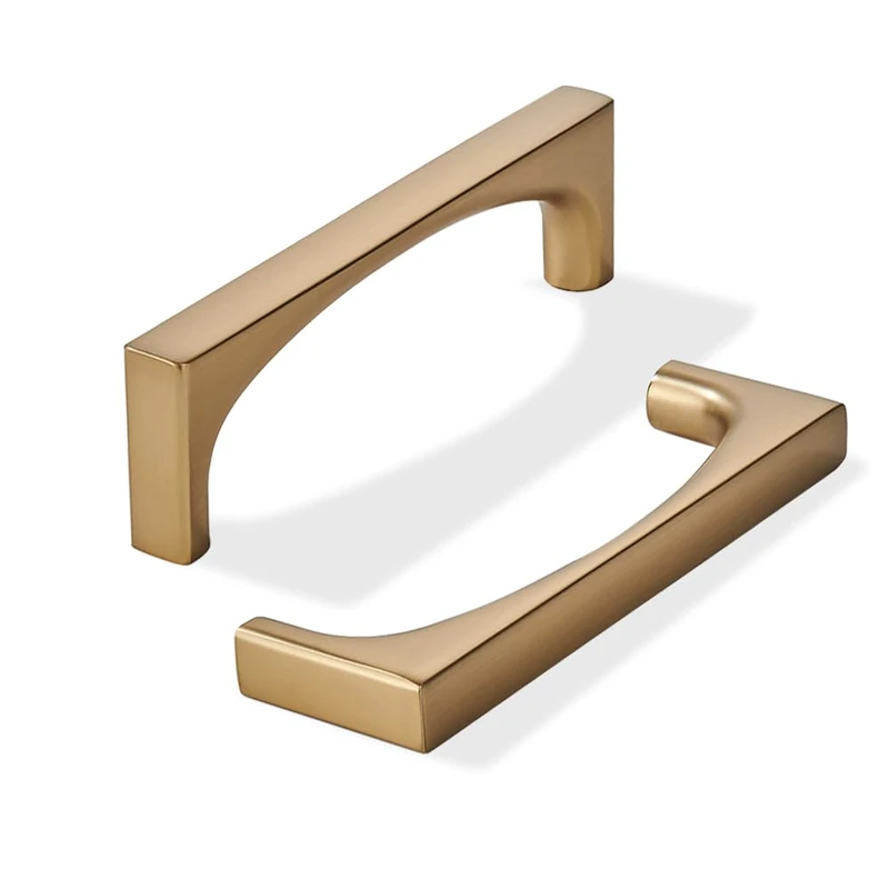 khtumeware 10 Pack Solid Handles 4-Inch(102mm) Champagne Bronze Cabinet Pulls,Heavy Duty Honey Bronze Handles Cupboards, Drawers and Bathroom Hardware