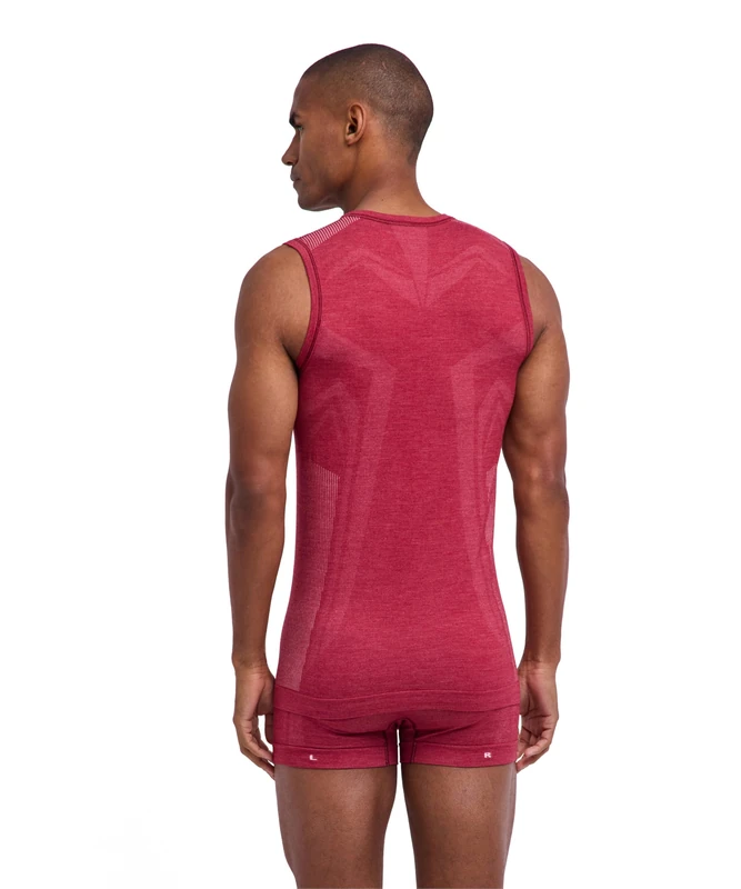 FALKE Men's Wool-Tech Light M S/l Sh Wool Functional Yarn Quick Dry Base Layer Top 1 piece, Red Ruby 8830, XXL