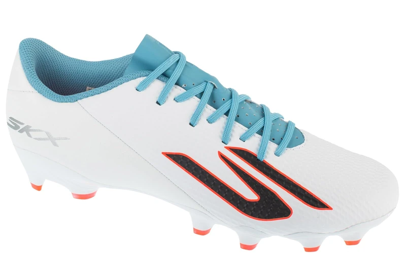Skechers Men's SKX_2 Academy Firm Ground Football Boots, White, 11 UK
