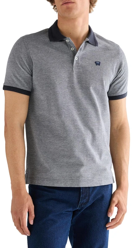 Wrangler, Men's Polo Shirt, Refined Polo Shirt Dark Navy - Image 1