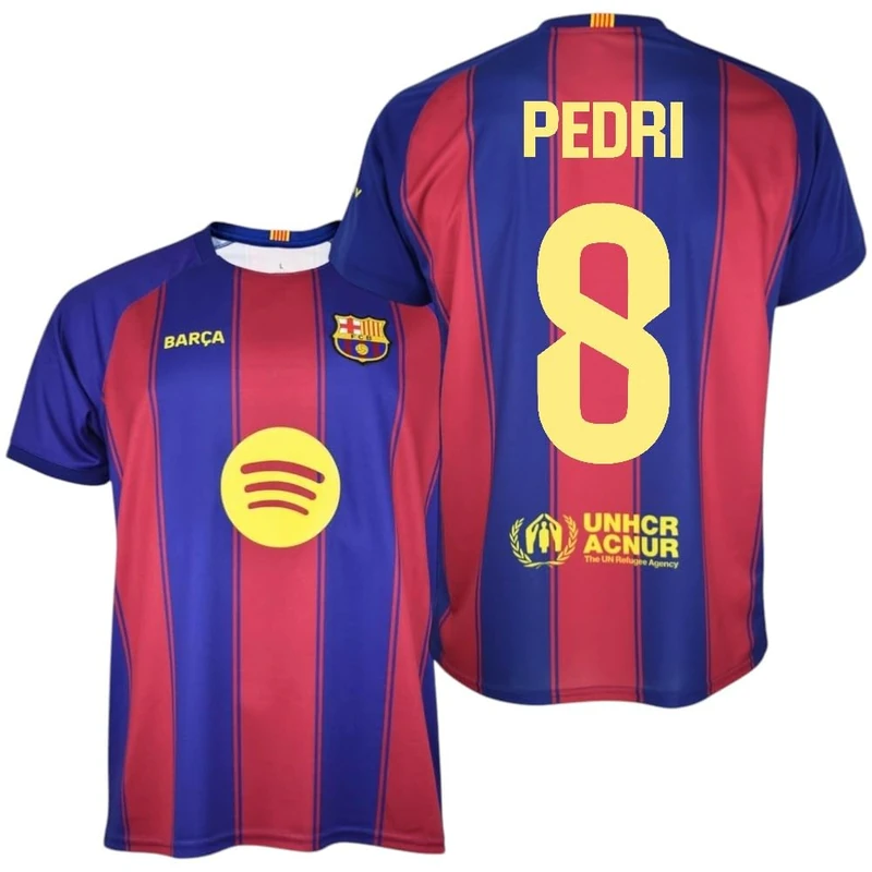 FCB FC Barcelona 8 PEDRI Home Jersey 25/26 Official Replica – Adult Design with Blaugrana Style