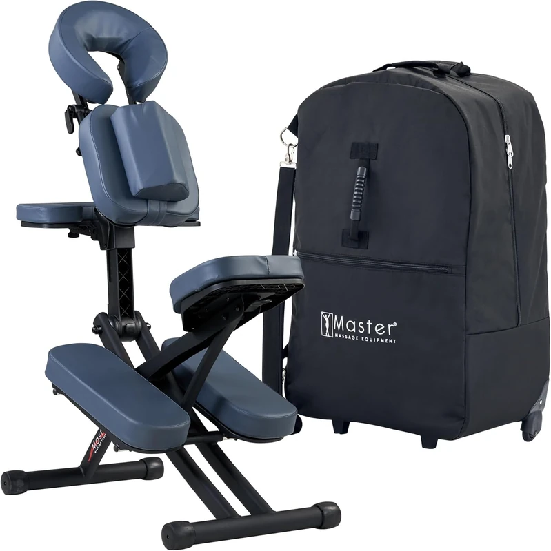Master Massage Rio Alunminum Foldable Massage Chair, Light Weight, Luxury Feelings and Lifetime Support