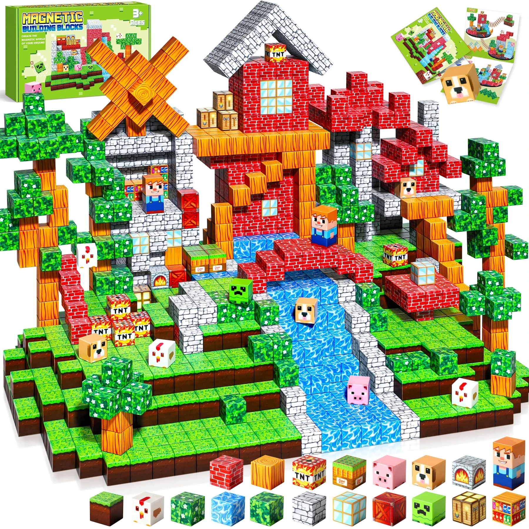 COOLJOYA Magnetic Blocks-150 PCS Magnetic Building Blocks, Building & Learning Toy for Montessori Birthday Gifts with Magnets, STEM Montessori Sensory Toys Boys Girls Ages 3 4 5 6 7 8 9 10