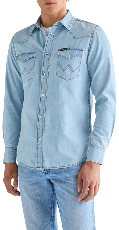 Wrangler Western Shirt, Riverbank, S Men's