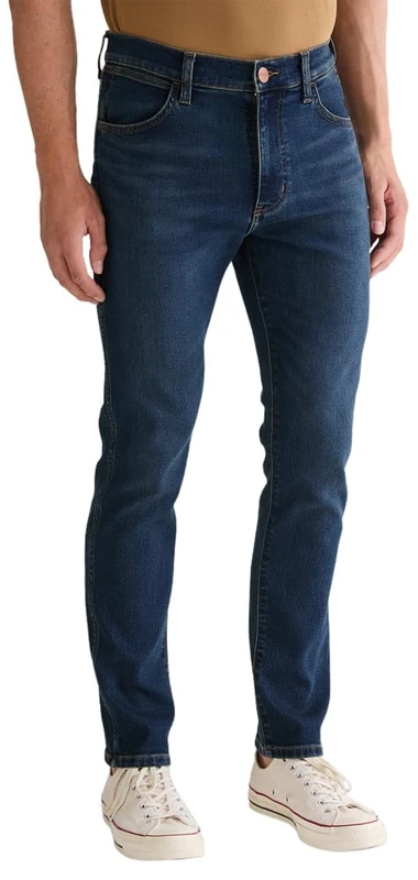 Wrangler, Men's Larston Light Visual Slim Fit Tapered Leg Jeans - Image 1