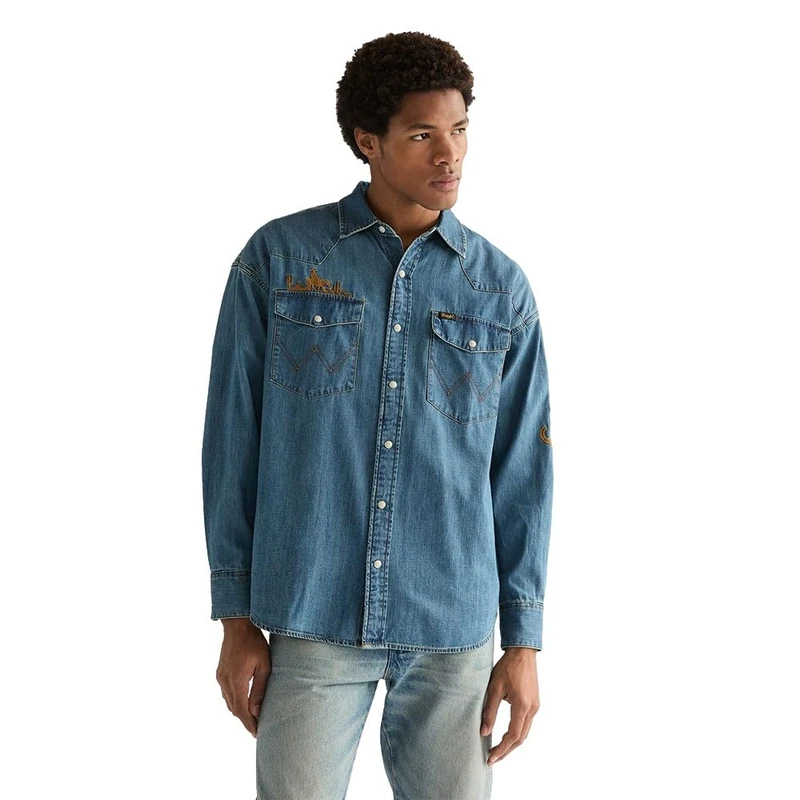 Wrangler Men's Western Shirt, Trail Blazer, XXL