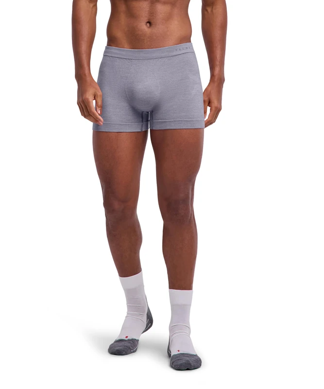 FALKE Men's Wool-Tech Light M Bx Functional Yarn Quick Dry Base Layer Underwear 1 Piece, Grey Grey-Heather 3757, XXL