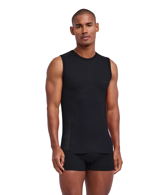 FALKE Men's Wool-Tech Light M S/l Sh Wool Functional Yarn Quick Dry Base Layer Top 1 piece, Black 3000, S