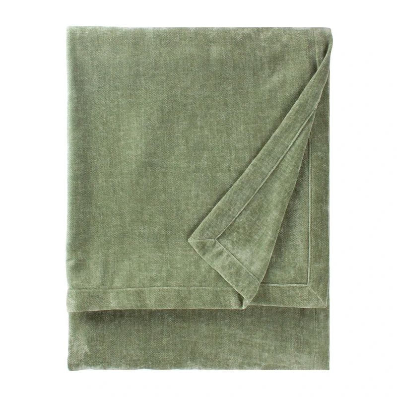 Furn Yard Heavy Chenille Throw – Luxury Soft Velvet Decorative Blanket for Bed or Sofa (Eucalyptus - 150x200cm)