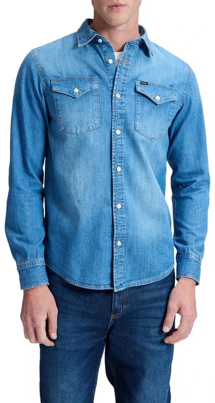 Lee Regular Shirt T-Shirt, Blue Dusk, XL Men