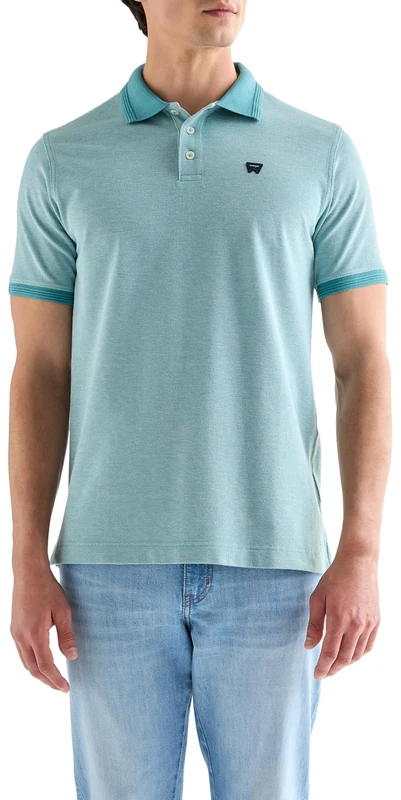 Wrangler Refined Polo Shirt, Blue Daisy, 3XL Men - Image 1