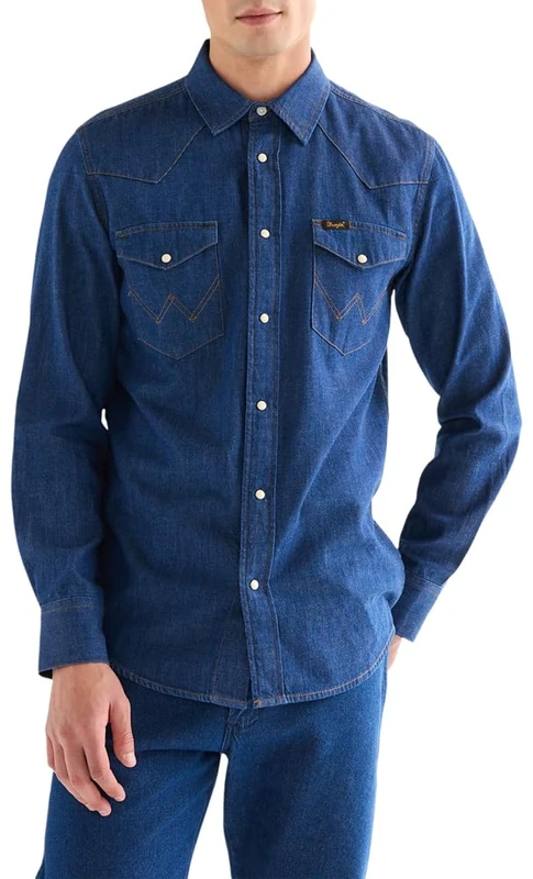 Wrangler Western Shirt T-Shirt, Caroline Creek, Men's L