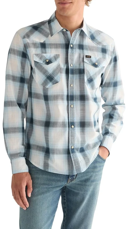 Wrangler, Men's Western Shirt Midnight Navy