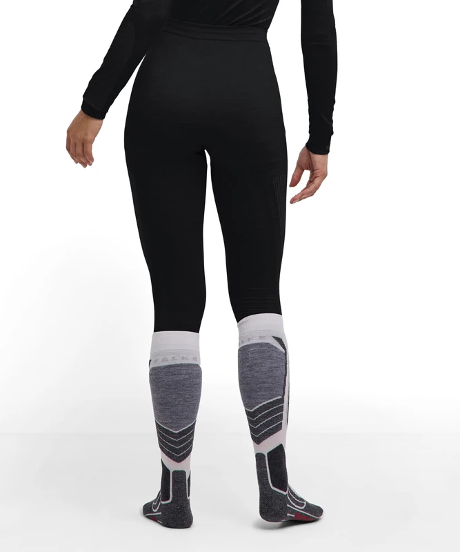 FALKE Women's Wool-Tech 3/4 W Ti Wool Functional Yarn Quick Dry Base Layer Bottom 1 Piece, Black 3000, S