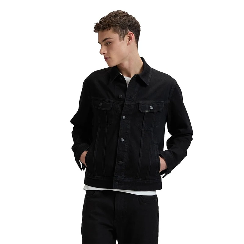 Lee Men's Rider Jacket, Clean Black, S