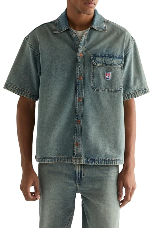 WRANGLER - Shirt Men - Relaxed Fit - Ss Overshirt - Canyon Shade