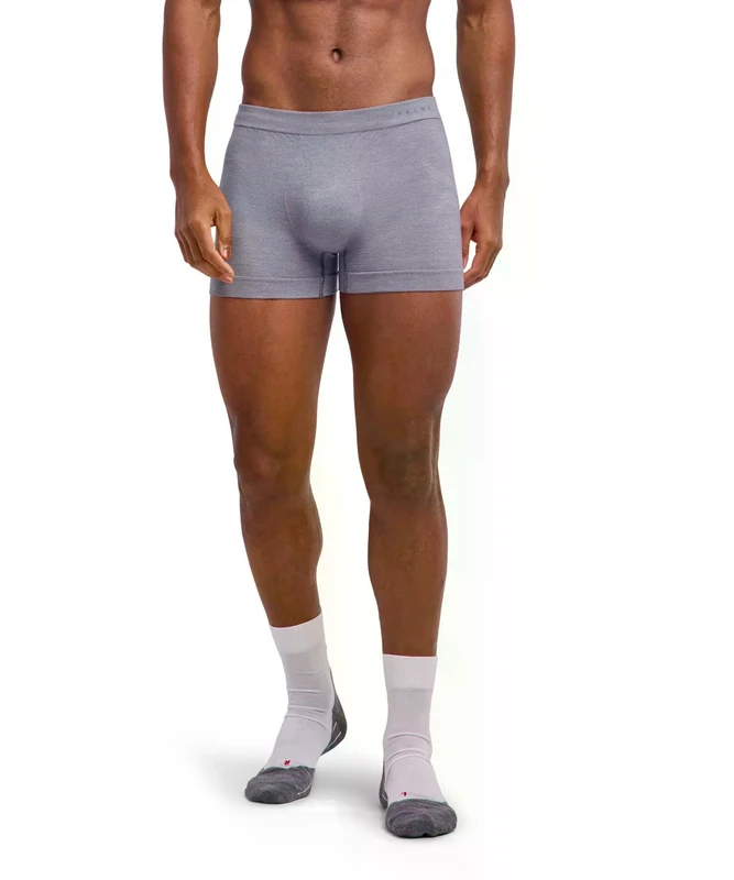 FALKE Men's Wool-Tech Light M Bx Functional Yarn Quick Dry Base Layer Underwear 1 Piece, Grey Grey-Heather 3757, XL