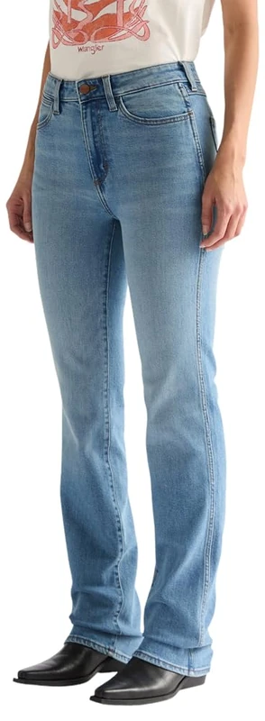 Wrangler Women's Straight Jeans, Marbled Pebble, 29W x 32L