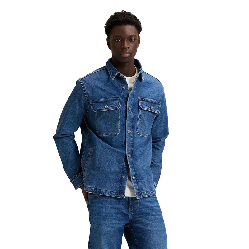 Lee Men's 2 Pocket Overshirt Shirt, Belmont, S