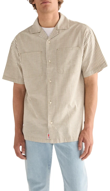 Wrangler SS Resort Shirt T-Shirt, Gothic Olive, S Men