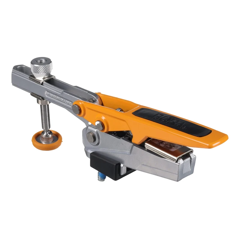 Bora Auto Adjust Horizontal Dog Clamp with a 191mm Spiral Aluminium Dog-Peg, 360° Rotating Base, 140mm Clamping Height, 11-181kg Clamping Force, 250kg Capacity, Fits 19mm or 3/4" Peg Hole, BR-G090101