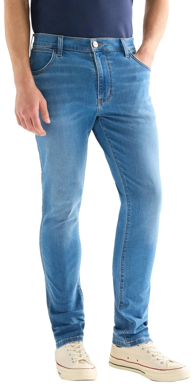Wrangler, Men's Larston Light Visual Slim Fit Tapered Leg Jeans - Image 1