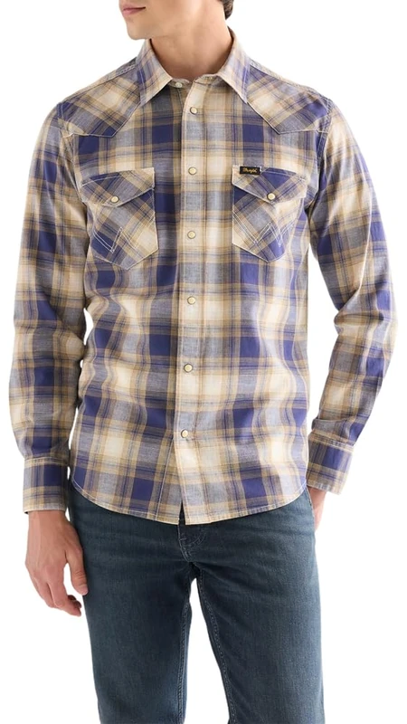 Wrangler, Men's Western Indigo Shirt - Image 1