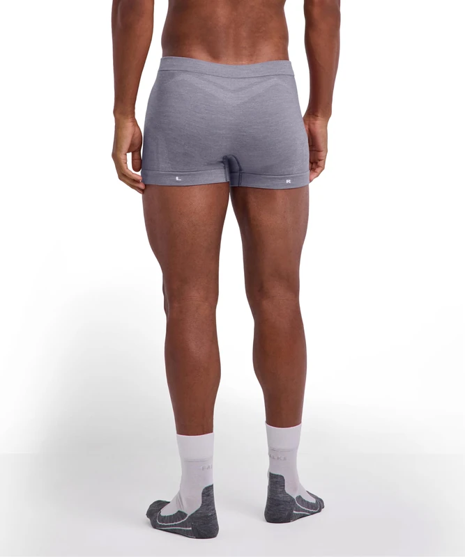 FALKE Men's Wool-Tech Light M Bx Functional Yarn Quick Dry Base Layer Underwear 1 Piece, Grey Grey-Heather 3757, M
