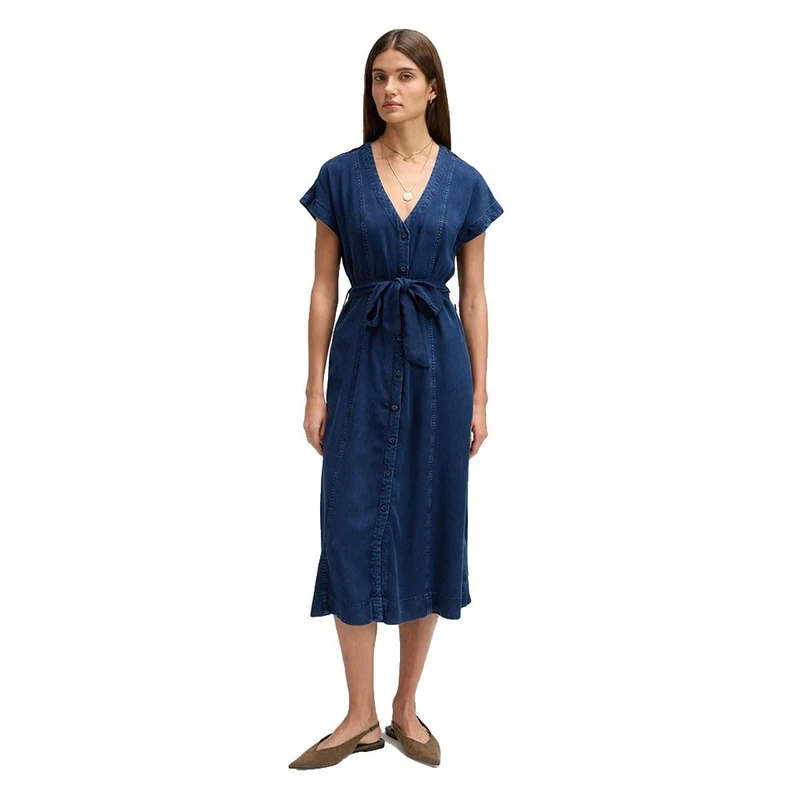 Lee Women's Belted Midi Dress Casual, Sunset Ride, L - Image 1