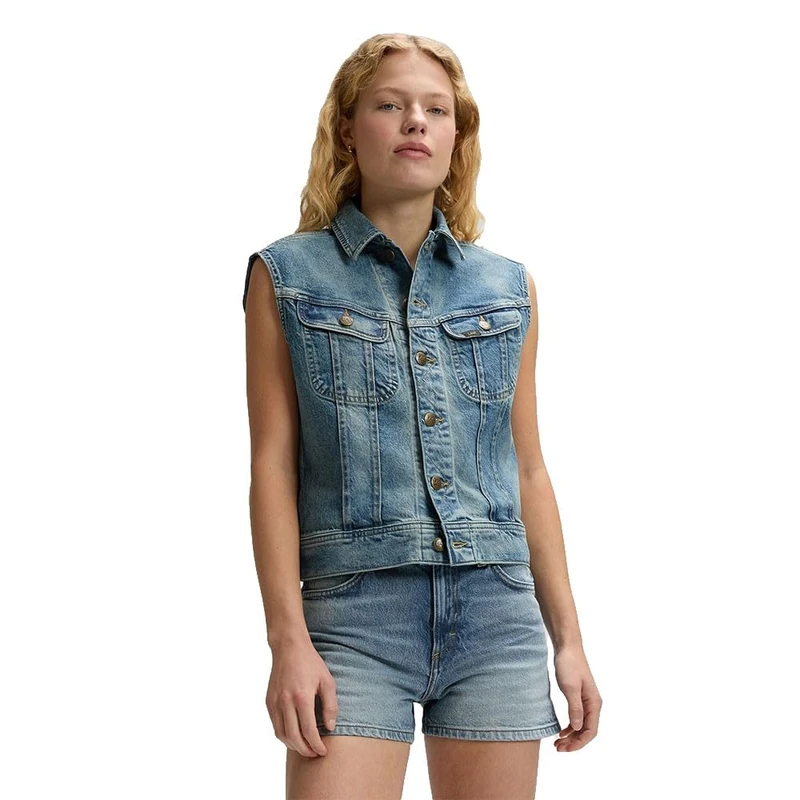 Lee Rider Vest Jacket, Serene Shade, XS Women's