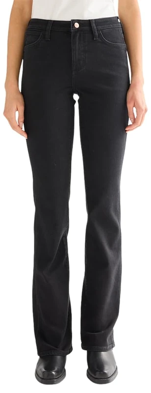 Wrangler Women's Bootcut Jeans, Dark Black, 28W x 34L