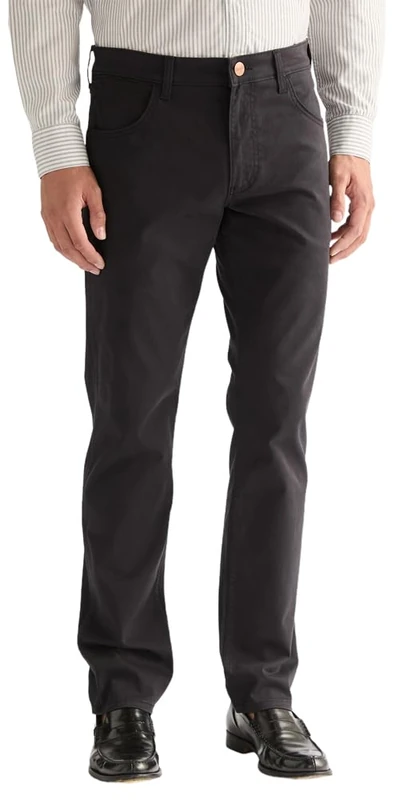 Wrangler Men's Greensboro Pants, Caviar, 33 W/34 L