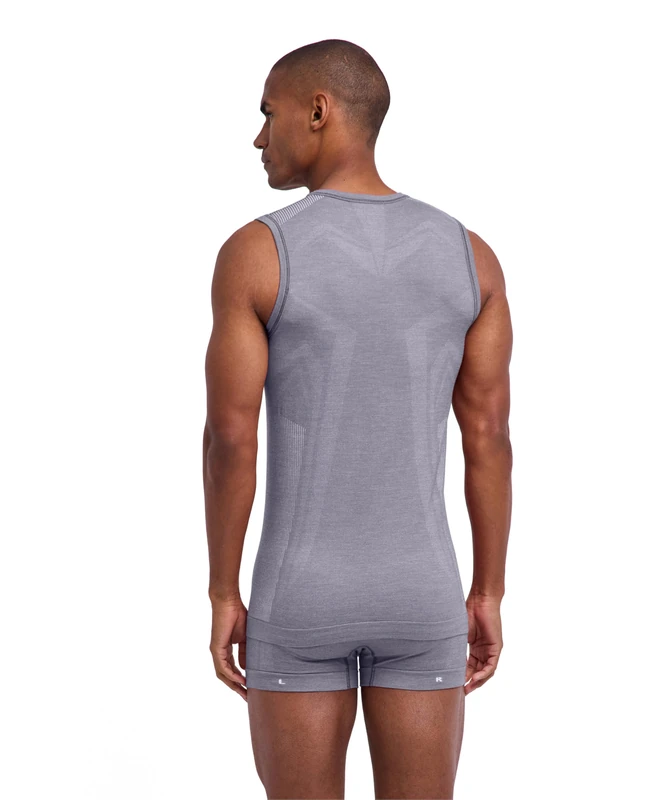FALKE Men's Wool-Tech Light M S/l Sh Wool Functional Yarn Quick Dry Base Layer Top 1 piece, Grey Grey-Heather 3757, XXL