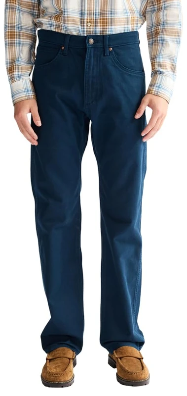 Wrangler, Men's Peak Comfort 5 PKT Dark Sapphire, Regular Fit, Straight Leg Trousers