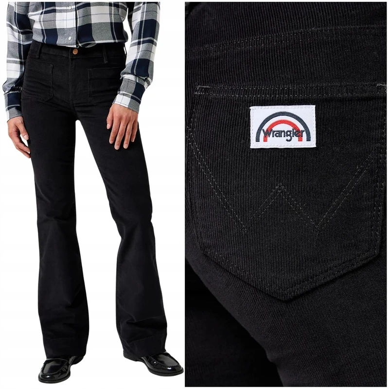 Wrangler Women's Flare Jeans, Marbled Pebble, 30W x 32L