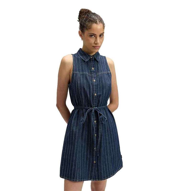 Lee Women's Sleeveless Denim Dress Casual, Indigo Rush, M