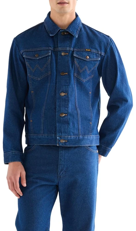 Wrangler Cowboy Cut Jacket Jacket, Washed Indigo, M Men