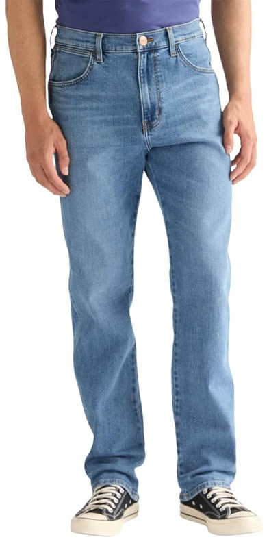 Wrangler, Men's Frontier Sea Floor Relaxed Fit Straight Leg Jeans