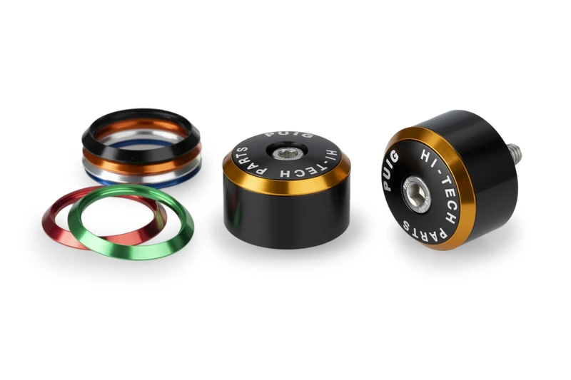 Puig 22289N Balance Handlebar Weights, lightweight and durable machined aluminum, modern design to customize the bike and improve handlebar stability and aesthetics, Black