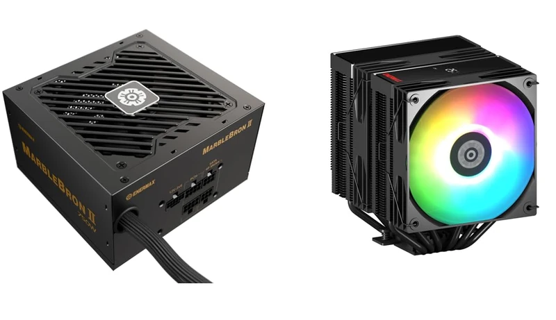 ENERMAX MARBLEBRON II 750 Watt Modular 3.1 ATX Gaming Power Supply 80PLUS Bronze & ETS-TD60D-ARGB Dual Tower with Digital Status Display Bundle; EMB750-TD60D-ARGB