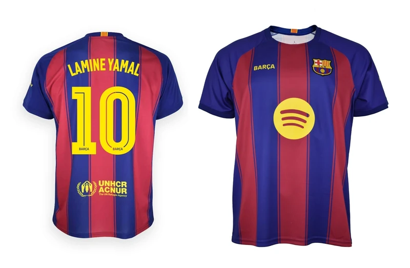 FC Barcelona Lamine Yamal Children's Home Shirt 25/26 Official Replica – Blaugrana Design with Name and Print