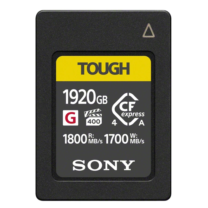 Sony 1920GB Tough CFexpress Type A Flash Memory Card | VPG400 High Speed G Series with Video Performance Guarantee (Read Speed 1800MB/s, Write Speed 1700MB/s) - CEA-G1920T