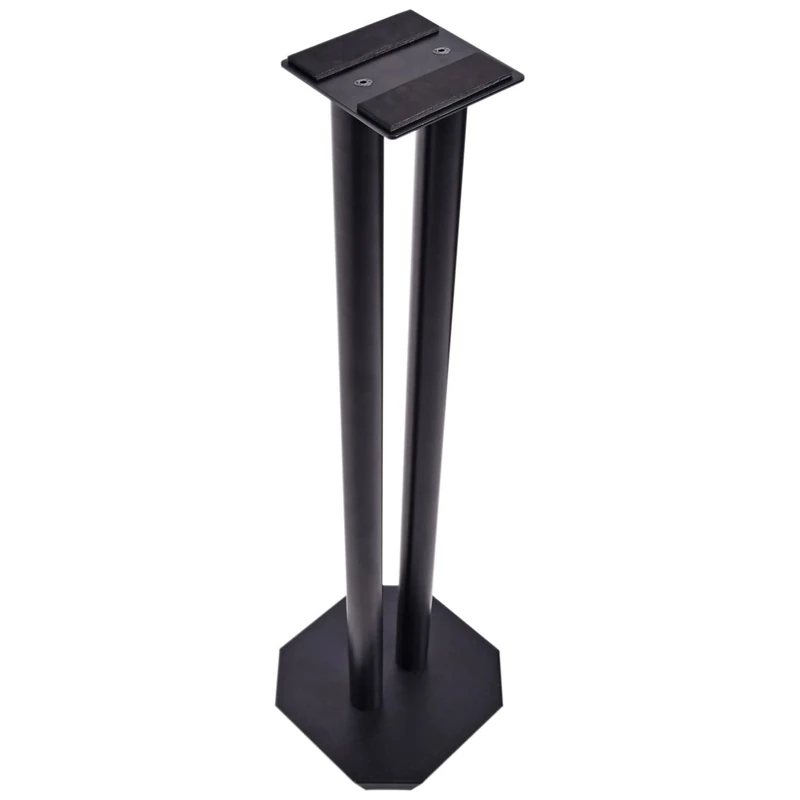 QTX | Studio Monitor Stands 80cm in Height Supplied in Pairs | Black Steel Speaker Stands with Floor Spikes | Ideal for Home Studio, Surround Sound, Home Cinema | For Small & Mid‑Sized Monitors