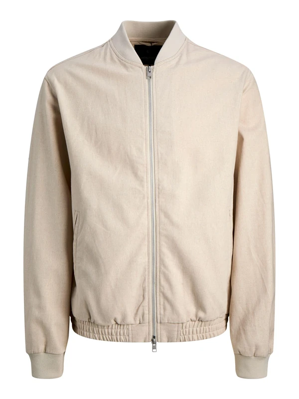JACK & JONES Jprblaleister Linen Blend Bomber JKT SN, Ancient Scroll, M Men