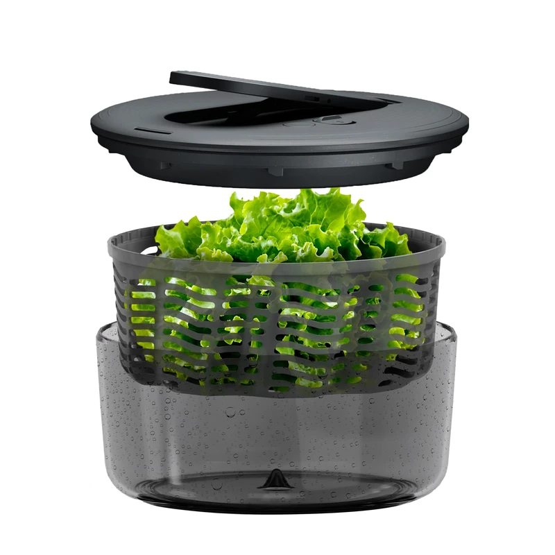 Zyliss Swift Dry Salad Spinner Large, 6L, Non-Slip Base, Serving Bowl, AquaVent™ Technology, One Handed Pump, Brake System, Easy to Clean