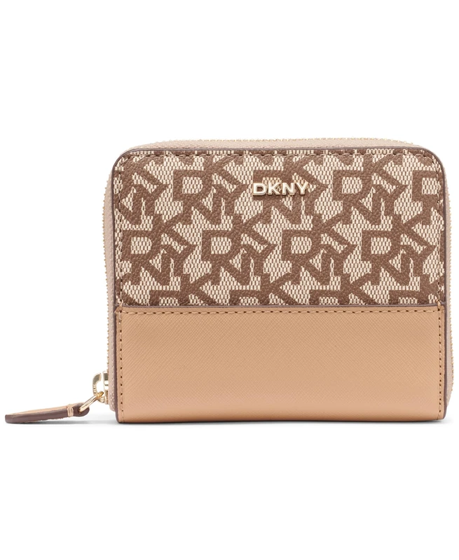 DKNY Women's Bryant Park Top Zip Dome Crossbody Crossobody Bag, Chino/Cappuccino