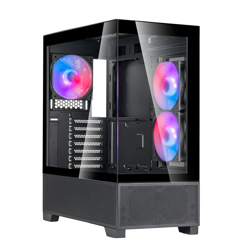 Silverstone Lucid 05, Exquisite ATX Case with Bold 270° Panoramic View, SST-LD05-B-ARG (Black) - Image 1