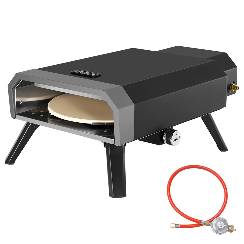 Royal Gourmet Pizza Oven Compact Gas Pizza Grill with Pizza Stone 4 kW Gas Oven with Gas Hose & Regulator Oven with Folding Legs for Outdoor Camping